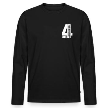 Verbeamtet 4 Life Beamter Geschenk Verbeamtung - Männer Premium Bio Langarmshirt - Schwarz - Vorne - Nico (187cm)