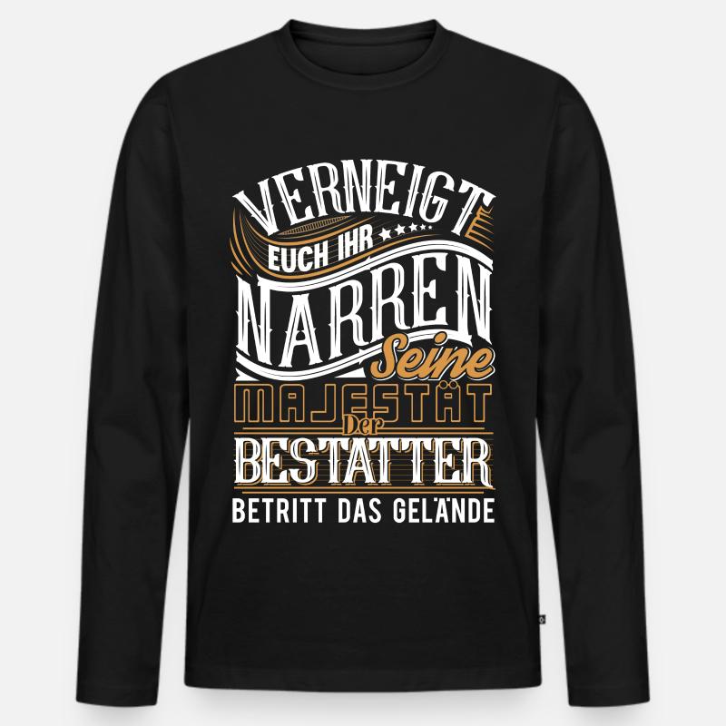 Bestatter - Männer Premium Bio Langarmshirt - Schwarz