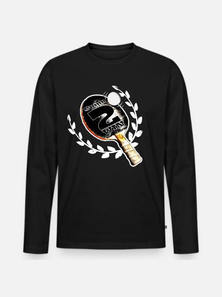 Table tennis - Men's Premium Organic Long Sleeve Shirt - black