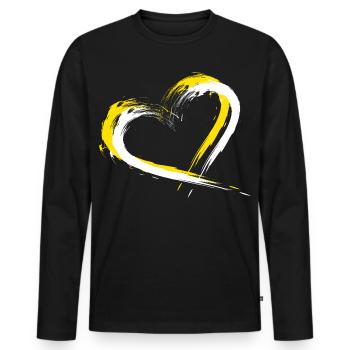 Vatican City - Men's Premium Organic Long Sleeve Shirt - black - Front - Nico (187cm)
