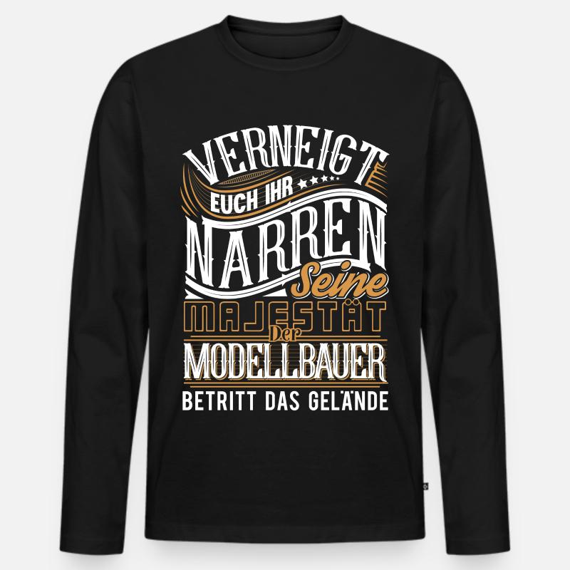 Modellbauer - Männer Premium Bio Langarmshirt - Schwarz