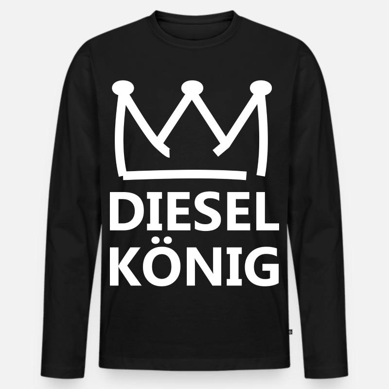 Diesel King - Men's Premium Organic Long Sleeve Shirt - black