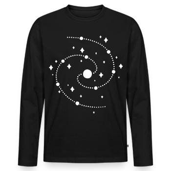 strange galaxy - Men's Premium Organic Long Sleeve Shirt - black - Front - Nico (187cm)