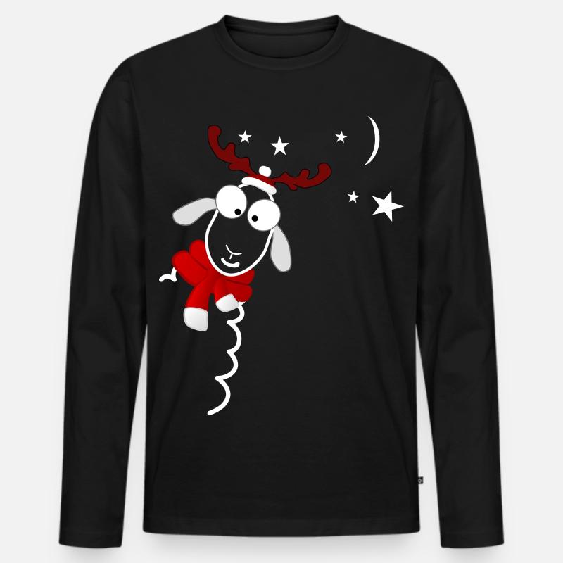 Weihnachten - Männer Premium Bio Langarmshirt - Schwarz