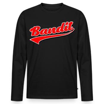 bandit dieb crime criminal aufkleber hooligan gang - Männer Premium Bio Langarmshirt - Schwarz - Vorne - Nico (187cm)