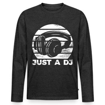 DISC JOCKEY - Men's Premium Organic Long Sleeve Shirt - heather anthracite - Front - Nico (187cm)