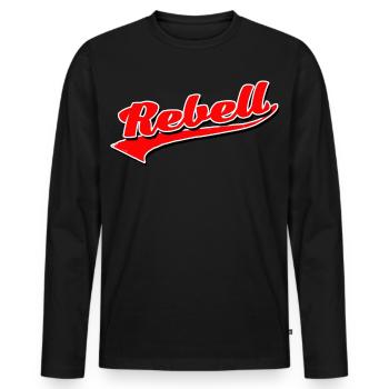 rebelle dieb rowdy rebelle bandit hustler gang crime - T-shirt manches longues Premium bio Homme - noir - Devant - Nico (187cm)