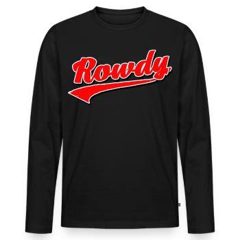 rowdy rüpel bandit gang dieb chaot bengel sohn - Männer Premium Bio Langarmshirt - Schwarz - Vorne - Nico (187cm)
