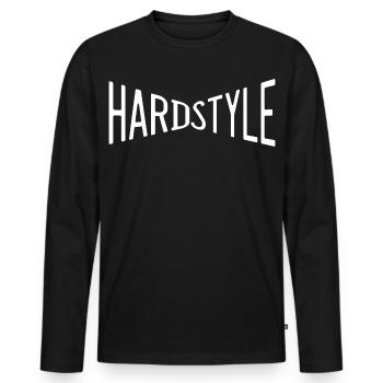 hardstyle musique dansant disco record deejay dj renommée - T-shirt manches longues Premium bio Homme - noir - Devant - Nico (187cm)