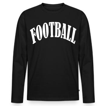 football fan highschool springbreak goal sticker - Men's Premium Organic Long Sleeve Shirt - black - Front - Nico (187cm)