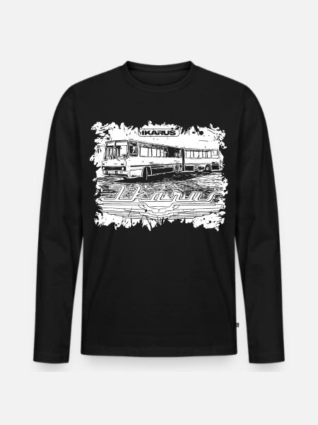 Ikarus Bus articulated bus - Men's Premium Organic Long Sleeve Shirt - black