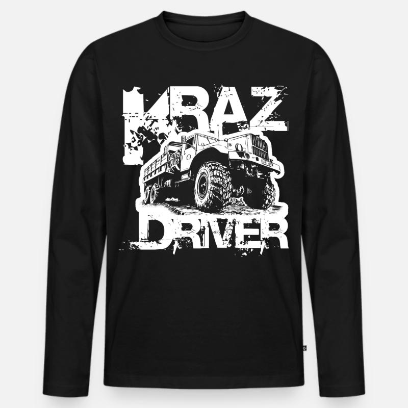KRAZ Driver - Männer Premium Bio Langarmshirt - Schwarz