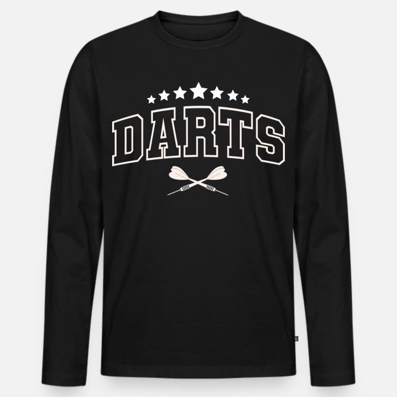 Fléchettes Fléchettes Joueurs de fléchettes Fléchettes - T-shirt manches longues Premium bio Homme - noir