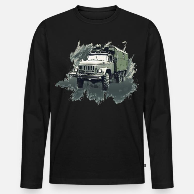 Zil 131 - Männer Premium Bio Langarmshirt - Schwarz