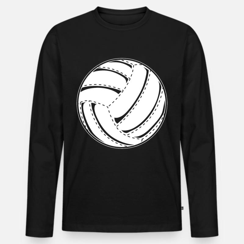 Volleyball - Männer Premium Bio Langarmshirt - Schwarz