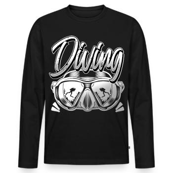 Tauchen Taucher - Männer Premium Bio Langarmshirt - Schwarz - Vorne - Nico (187cm)