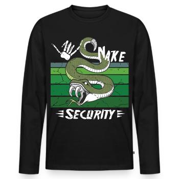 Snake Safety - Men's Premium Organic Long Sleeve Shirt - black - Front - Nico (187cm)