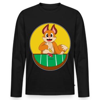 Jetons de poker Fox Poker - T-shirt manches longues Premium bio Homme - noir - Devant - Nico (187cm)