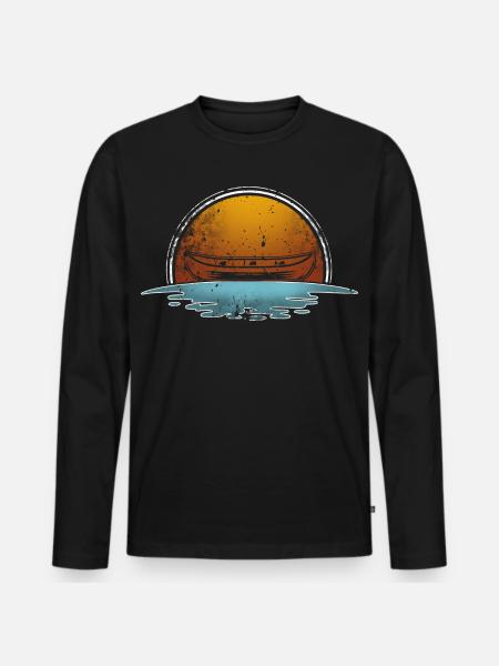 Canoë Canoë Canoë - T-shirt manches longues Premium bio Homme - noir
