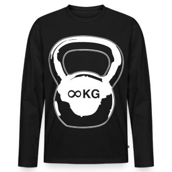 Kettlebell - Men's Premium Organic Long Sleeve Shirt - black - Front - Nico (187cm)
