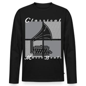 Gramophone - T-shirt manches longues Premium bio Homme - noir - Devant - Nico (187cm)