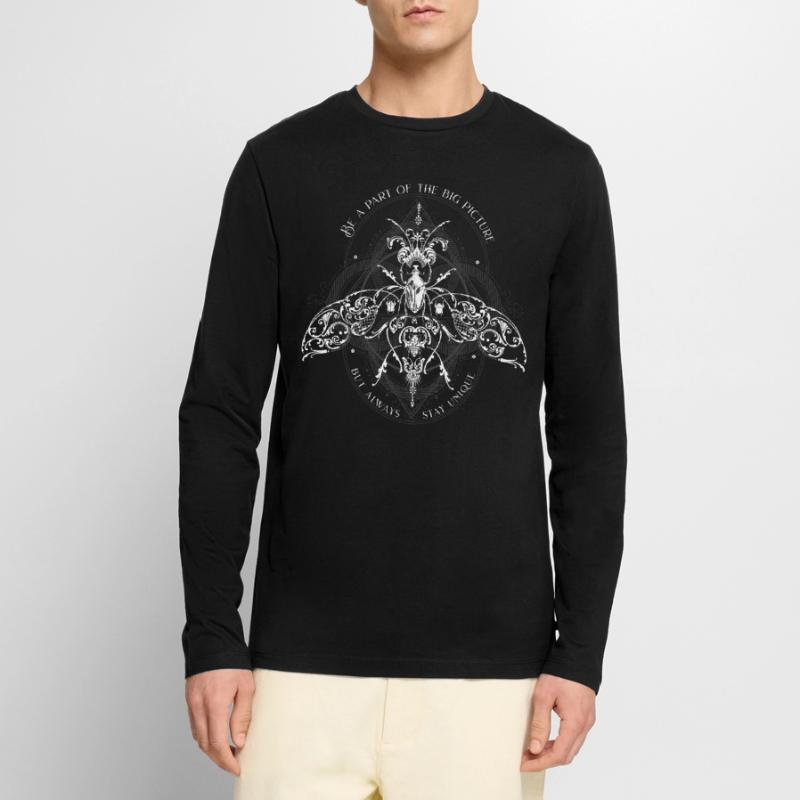Insect Pattern Modèle d’insecte Psychédélique Bug Pattern T-shirt manches longues Premium bio Homme