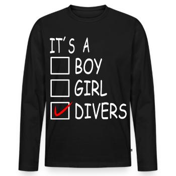 Diverse Transgender - Men's Premium Organic Long Sleeve Shirt - black - Front - Nico (187cm)