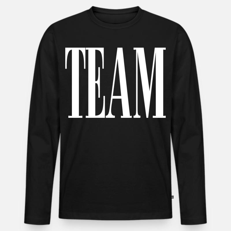 Team - Männer Premium Bio Langarmshirt - Schwarz