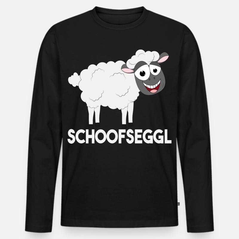 Schwäbisch Schoofseggl - Männer Premium Bio Langarmshirt - Schwarz