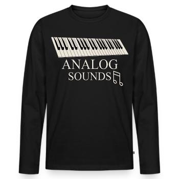 Pianist - Men's Premium Organic Long Sleeve Shirt - black - Front - Nico (187cm)
