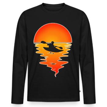 Kayak Kayaker Kayaker - Men's Premium Organic Long Sleeve Shirt - black - Front - Nico (187cm)