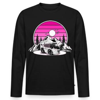 Camping Camper Campen - Männer Premium Bio Langarmshirt - Schwarz - Vorne - Nico (187cm)