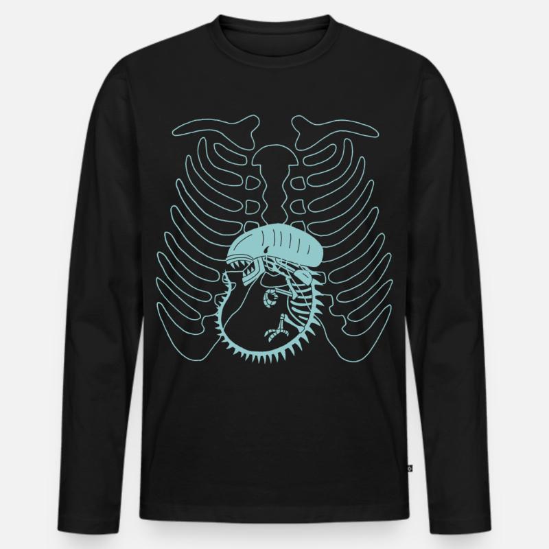 Das Monster in dir - Männer Premium Bio Langarmshirt - Schwarz