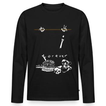Entraînement de rue - T-shirt manches longues Premium bio Homme - noir - Devant - Nico (187cm)