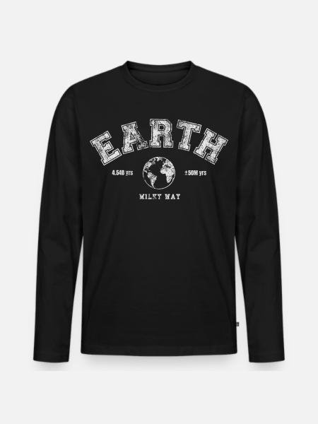 Earth Day - Men's Premium Organic Long Sleeve Shirt - black