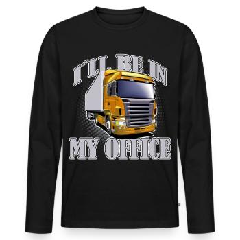 KLW truck driver truck saying - Men's Premium Organic Long Sleeve Shirt - black - Front - Nico (187cm)