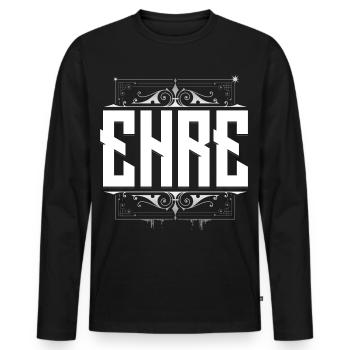Ehre - Für alle Ehrenbrüder - Männer Premium Bio Langarmshirt - Schwarz - Vorne - Nico (187cm)