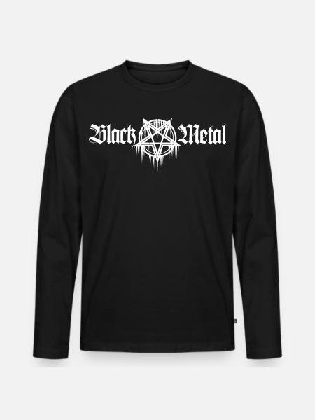 Black Metal | With pentagram - Men's Premium Organic Long Sleeve Shirt - black