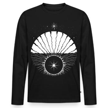 Wintersonnenwende Julmond Yule - Männer Premium Bio Langarmshirt - Schwarz - Vorne - Nico (187cm)