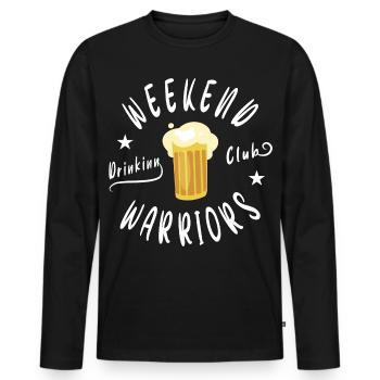 Weekend Beer Club - Men's Premium Organic Long Sleeve Shirt - black - Front - Nico (187cm)