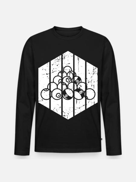 Bester Billardspieler - Männer Premium Bio Langarmshirt - Schwarz