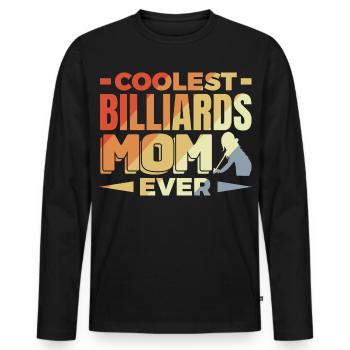 Billiard Mama - Men's Premium Organic Long Sleeve Shirt - black - Front - Nico (187cm)