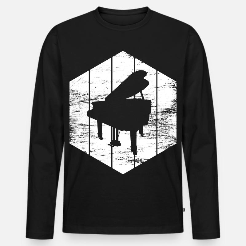 Flügel - Männer Premium Bio Langarmshirt - Schwarz