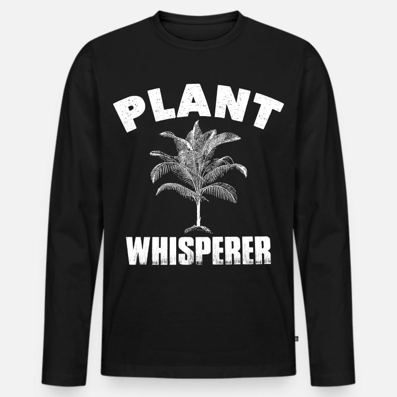 Pflanzenflüsterer Baum Hobby Gartengärtner - Männer Premium Bio Langarmshirt - Schwarz
