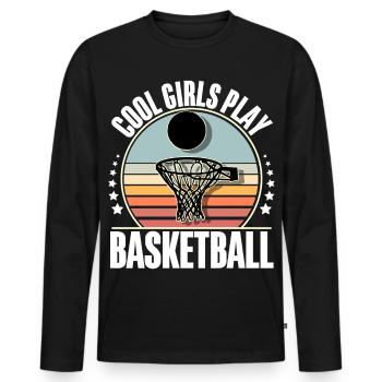 Basketball féminin Basketball féminin - T-shirt manches longues Premium bio Homme - noir - Devant - Nico (187cm)