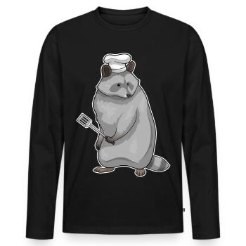 Cuisinière de laveurs Cuisinière Cuisine de Spatules - T-shirt manches longues Premium bio Homme - noir - Devant - Nico (187cm)