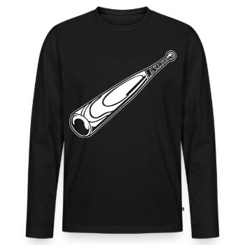 Baseball bat - Men's Premium Organic Long Sleeve Shirt - black - Front - Nico (187cm)