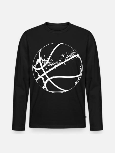 Basketball Ball - Men's Premium Organic Long Sleeve Shirt - black