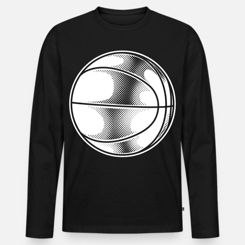Basketball - Männer Premium Bio Langarmshirt - Schwarz