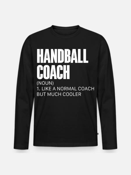 Handball Coach Handball Player - Men's Premium Organic Long Sleeve Shirt - black